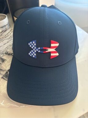 Under Armour Navy Cap with Flag Logo